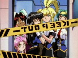 Team Warrior und Miyuki am Tatort