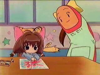 Puchiko und eine Lehrerin