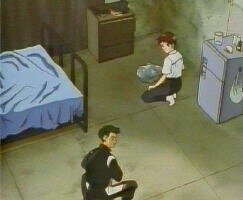 Touji und Shinji bei Rei