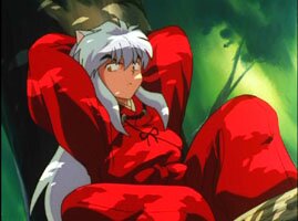 Inuyasha beobachtet Kagome beim Baden