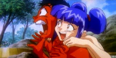 Mayuka und Tenchi im Bad